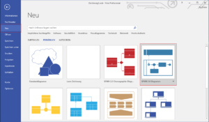 Neues Diagramm via Backstage